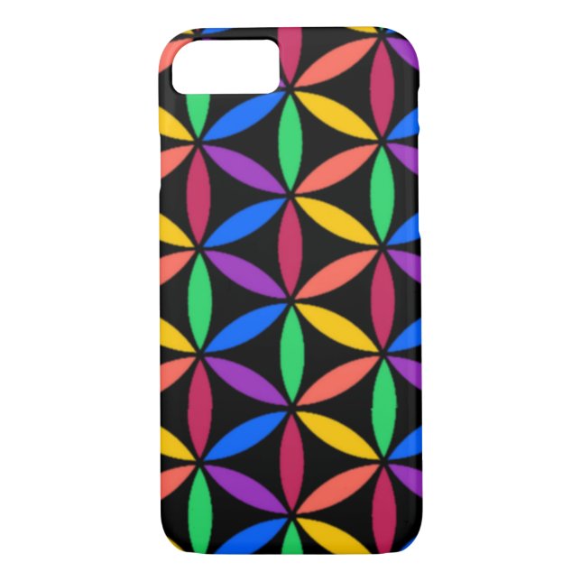 Funda De Case-Mate Para iPhone Círculos del arcoiris (Reverso)