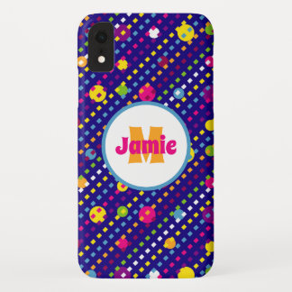 Funda Para iPhone XR Círculos Funky Personalizados, Navío Patrón de Pin