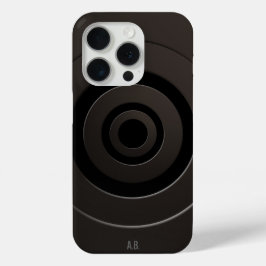 Funda Para iPhone 15 Pro Círculos geométricos de negro moderno con cualquie