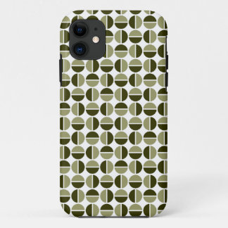Funda Para iPhone 11 Círculos giratorios - Cas para iPhone Khaki y Oliv