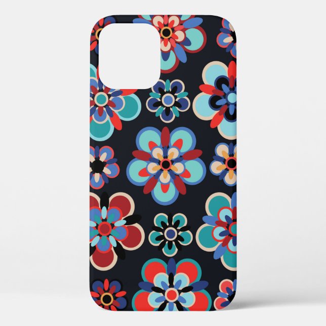 Funda De Case-Mate Para iPhone Círculos gráficos de Boho (Reverso )
