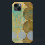 Funda Para iPhone 13 Círculos oscuros y grises con números<br><div class="desc">El trabajo de Jennifer Goldberger,  de círculos oscuros,  marrones y grises,  se basa en un fondo azul y naranja. Los números grises también se imprimen al fondo. Una obra divertida y abstracta,  pide tu copia hoy mismo.</div>