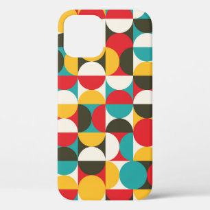 Funda Para iPhone 12 Círculos Retro: Colorido Patrón Hipster.