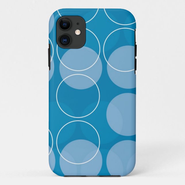 Funda De Case-Mate Para iPhone Círculos retros (Reverso)