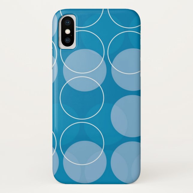 Funda De Case-Mate Para iPhone Círculos retros (Reverso)
