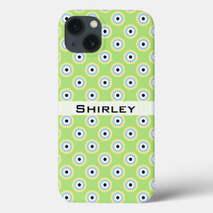 Funda Para iPhone 13 Círculos verdes de combinación de Shirley Taylor