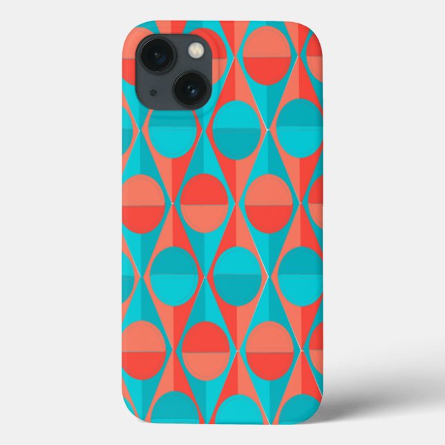 Funda De Case-Mate Para iPhone Círculos y triángulos del Art Deco (Reverso)