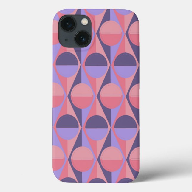 Funda De Case-Mate Para iPhone Círculos y triángulos del Art Deco (Reverso)