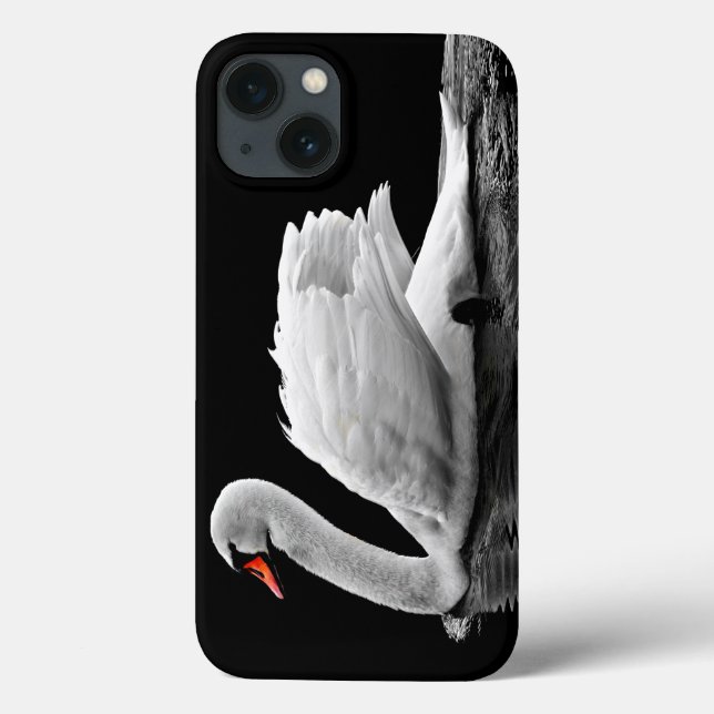 Funda De Case-Mate Para iPhone Cisne blanco en el lago (Reverso)