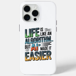 Funda Para iPhone 15 Pro Max Cita de algoritmo de IA - vida más fácil