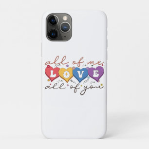 Funda Para iPhone 11 Pro Cita de amor de corazón colorido