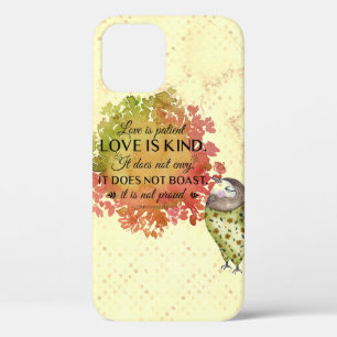 Funda Para iPhone 12 Cita de Amor es Paciente y Amable