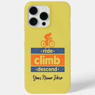 Funda Para iPhone 15 Pro Max Cita de ciclismo vintage de subir bajar