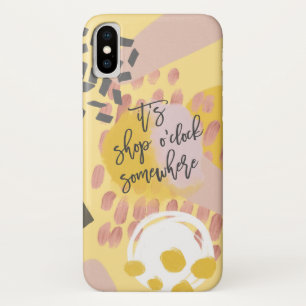 Funda Para iPhone X Cita de compras divertida Patrón colorido moderno