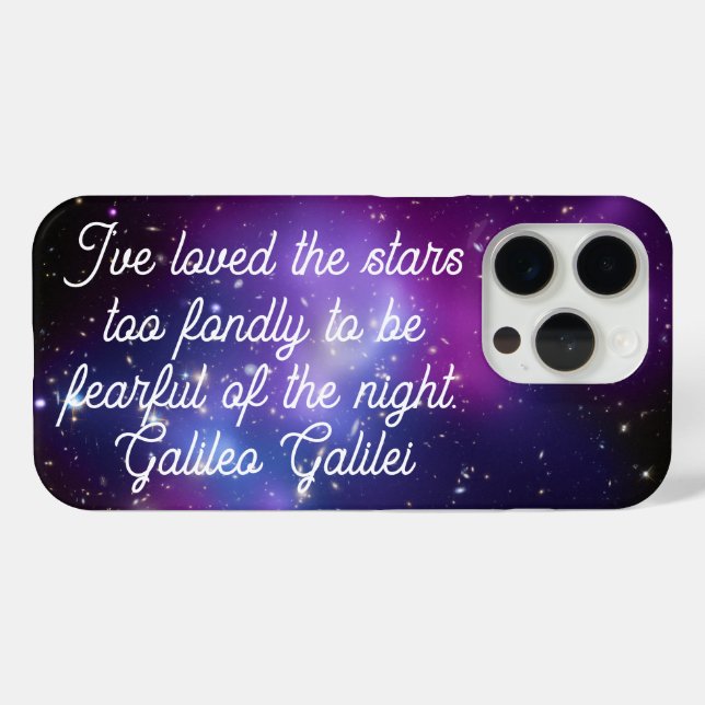 Funda De Case-Mate Para iPhone Cita de Galileo Cúmulo de Galaxias Foto Celeste (Reverso Horizontal)