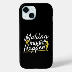 Funda Para iPhone 15 Cita de Gimnasia Femenina Haciendo Magia