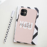 Funda Para iPhone 11 Cita de inspiración para el Pastel rosa moderno<br><div class="desc">Cita de inspiración para el Pastel rosa moderno</div>