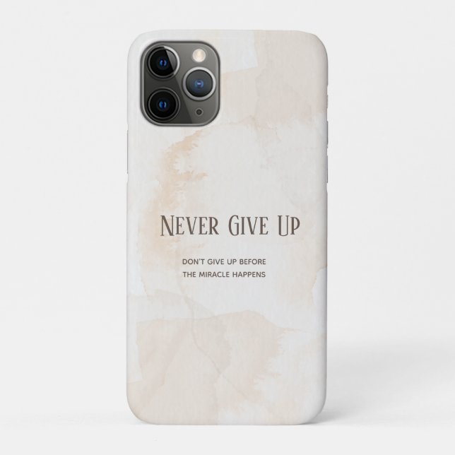Funda De Case-Mate Para iPhone Cita de motivación de acuarela (Reverso)