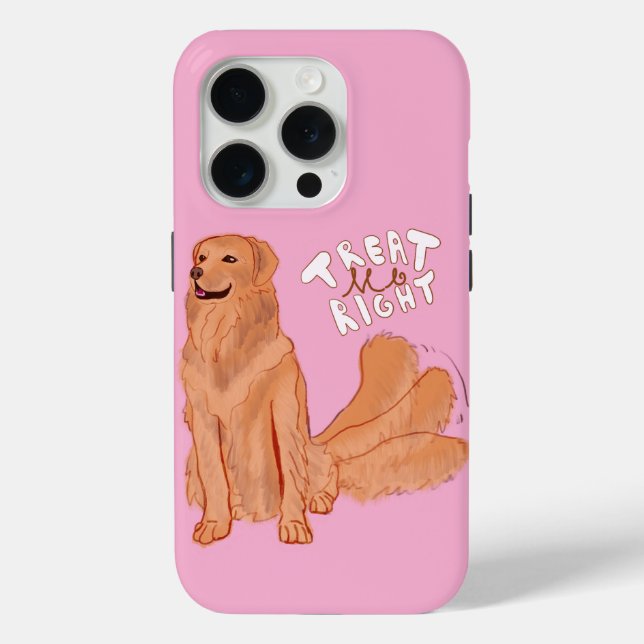 Funda De Case-Mate Para iPhone Cita de perro de caricatura "Tráeme bien" (Reverso )