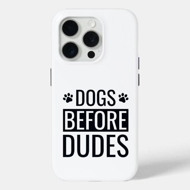 Funda De Case-Mate Para iPhone Cita de perros antes de dudes (Reverso )