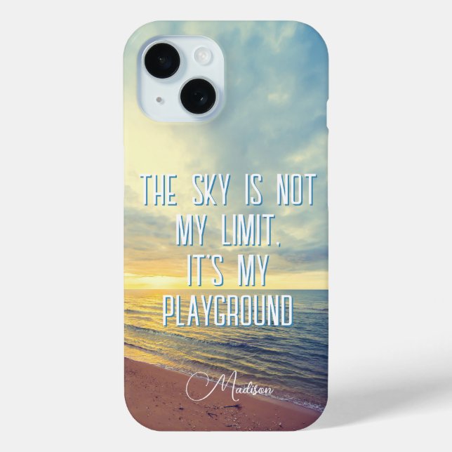 Funda De Case-Mate Para iPhone Cita de Sky de nombre personalizado (Reverso )