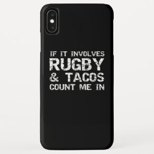 Funda Para iPhone XS Max Cita De Taco Graciosa Si Se Trata De Rugby Y Tacos