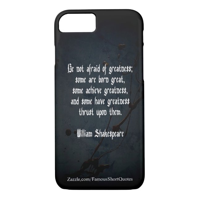 Funda De Case-Mate Para iPhone Cita de William Shakespeare - Grandeza (Reverso)