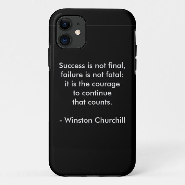 Funda De Case-Mate Para iPhone Cita de Winston Churchill; éxito (Reverso)