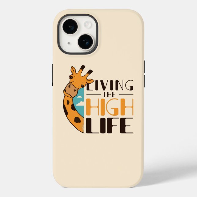 Funda De Case-Mate Para iPhone Cita divertida de Giraffe (Reverso )
