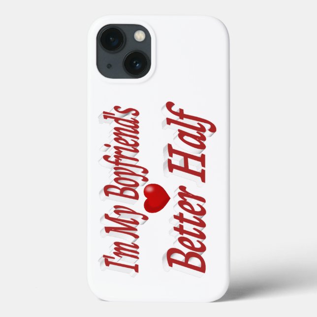 Funda De Case-Mate Para iPhone Cita divertida de novio en texto rojo (Reverso)