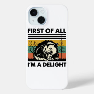 Funda Para iPhone 15 Cita Divertida de Possum - Primero que nada soy un