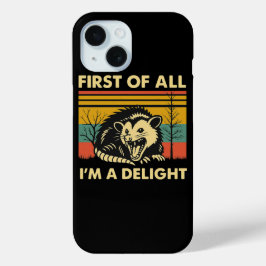 Funda Para iPhone 15 Cita Divertida de Zarigüeya - Primero que Todo Soy