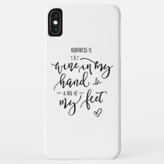 Funda Para iPhone XS Max Cita divertida Perro Perro Person Wine Lover Manet
