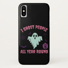 Funda Para iPhone X Cita fantasma divertida Halloween