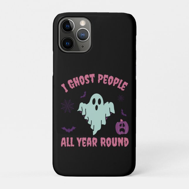 Funda De Case-Mate Para iPhone Cita fantasma divertida Halloween (Reverso)