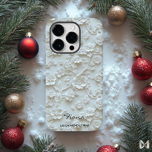 Funda Para iPhone 14 Pro De Case-Mate Cita floral borrosa azul claro personalizada