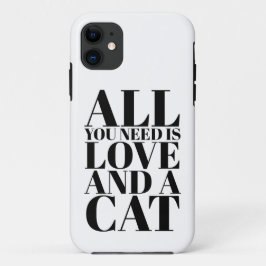 Funda Para iPhone 11 Cita moderna, lo único que necesitas es amor y un 
