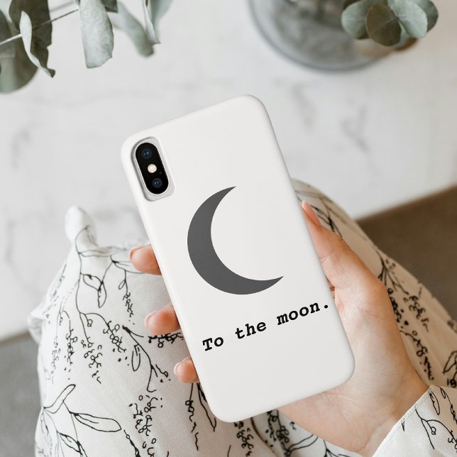 Funda De Case-Mate Para iPhone Cita moderna y simple a la luna (Subido por el creador)