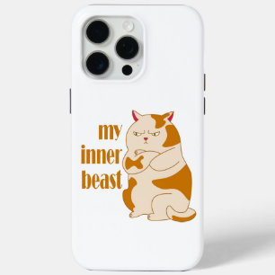 Funda Para iPhone 15 Pro Max Cita motivacional de gato gordo perezoso de mi bes