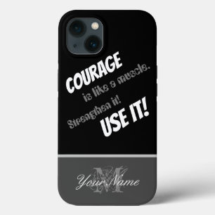Funda Para iPhone 13 Cita motivacional: ¡El coraje es como un músculo!