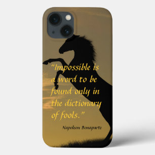 Funda Para iPhone 13 Cita poderosa de Napoleón Bonaparte fondo de cabal