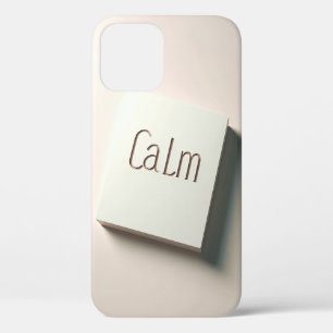 Funda Para iPhone 12 Cita Tranquila Diseño Minimalista - Crema Suave y