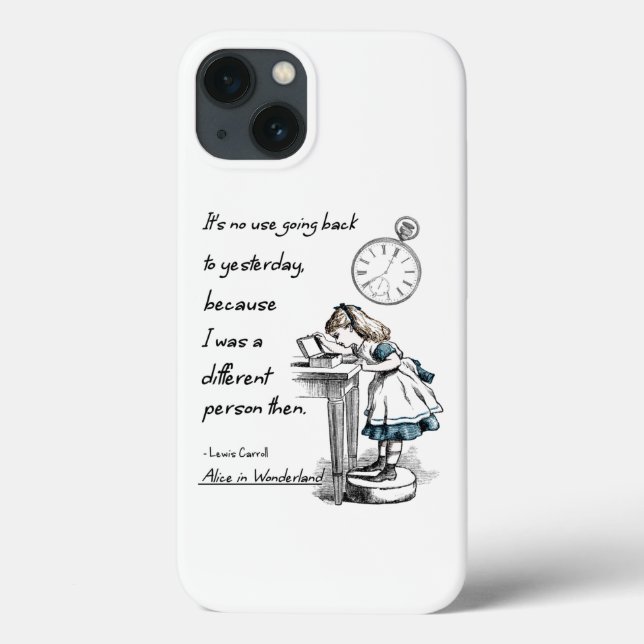 Funda De Case-Mate Para iPhone Citas de Alice in Wonderland (Reverso)