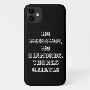 Funda Para iPhone 11 Citas de texto en negro puro Zazzle_Growshop.