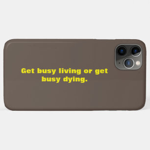 Funda Para iPhone 11 Pro Max Citas marrones y amarillas Diseño de texto pequeño