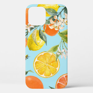Funda Para iPhone 12 Cítricos acuarela Frutas: Dibujado a mano
