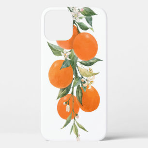 Funda Para iPhone 12 Cítricos acuarelas frutos naranja limón