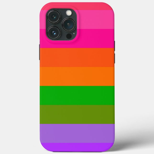 Funda De Case-Mate Para iPhone Citrus Sherbet Stripes (Reverso )