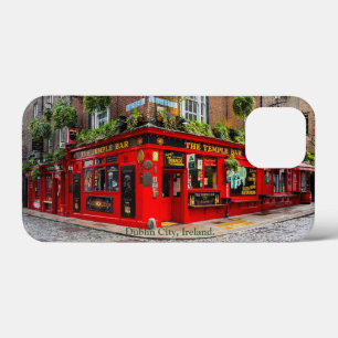 Funda Para iPhone 13 Mini ciudad de Dublín Irlanda, pub irlandés Temple Bar