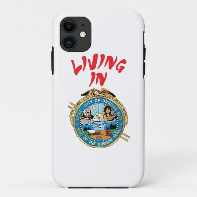 Funda De Case-Mate Para iPhone Ciudad de Oregón (Reverso)